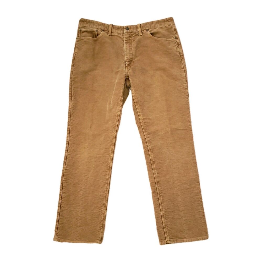 Vintage Polo Ralph Lauren Sportsman Quail Size 38x32 Mens Brown Microfiber Pants
